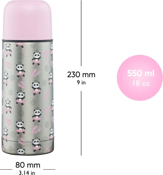 Thermoflasche Panda 550 ml