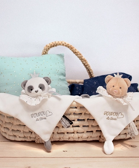 Süßes Panda Kuscheltuch Geschenkset