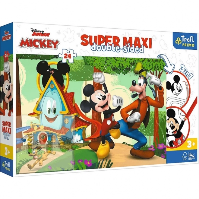 Beidseitiges Puzzle MICKEY CLUBHOUSE Maxi 24 Teile