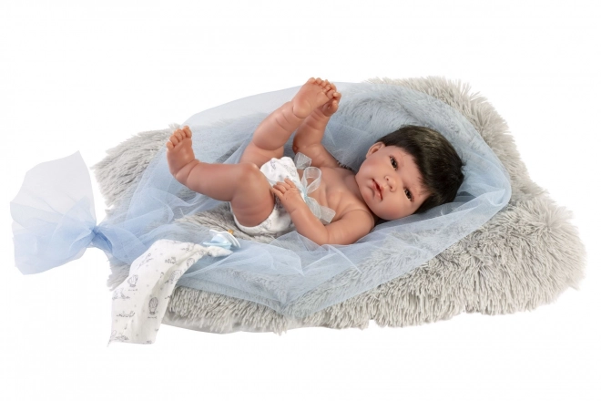 Realistische Babypuppe Llorens New Born Junge mit kompletten Vinylkörper 40 cm