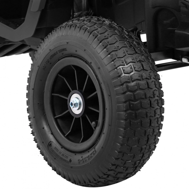 Kinder-Quad ATV Air Batterie Quad Schwarz + aufblasbare Räder + Radio MP3 + langsamer Start