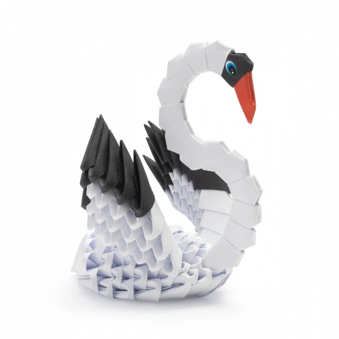 Kreatives Origami 3D Schwan