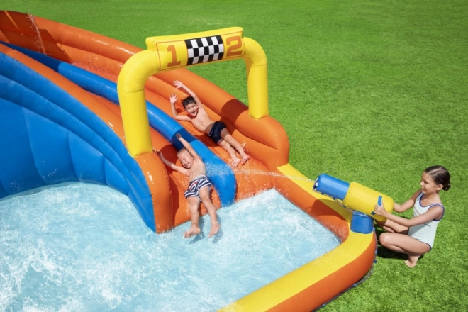 Wasservergnügungspark BESTWAY für Kinder 5+ Rutsche + Basketballkorb + Tunnel + Dusche