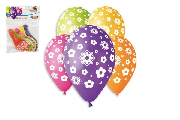 Luftballons mit Blumenmotiv