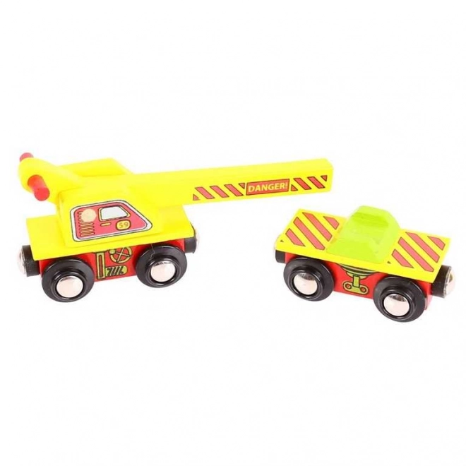 Bigjigs Rail Waggon mit Kran