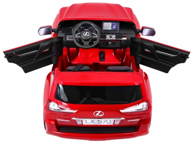 Lexus LX570 Lackiertes Auto für 2 Kinder Rot + Fernbedienung + EVA Räder + MP3 LED Radio