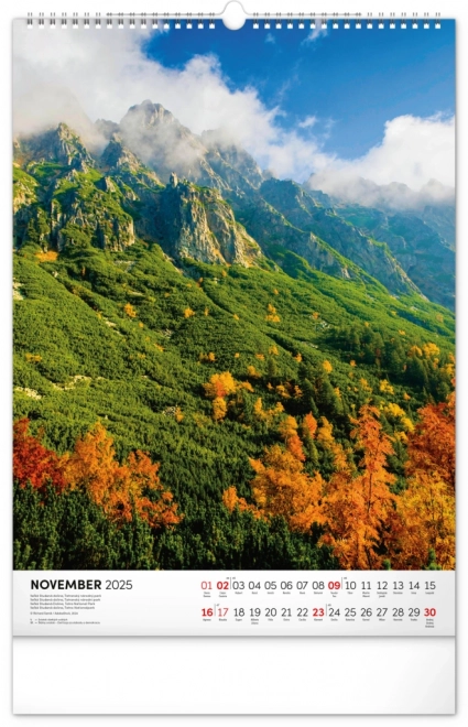 Wandkalender Slowakische Nationalparks 2025