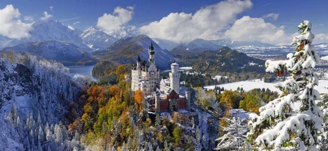 Panorama-Puzzle 2000 Teile Schloss Neuschwanstein