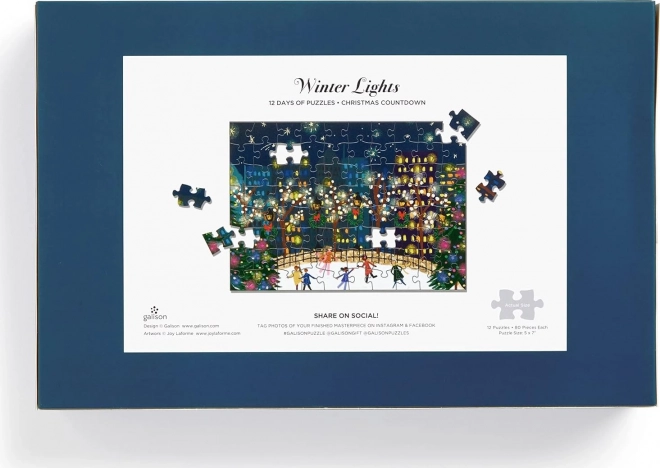 Puzzle-Adventskalender Winterlichter
