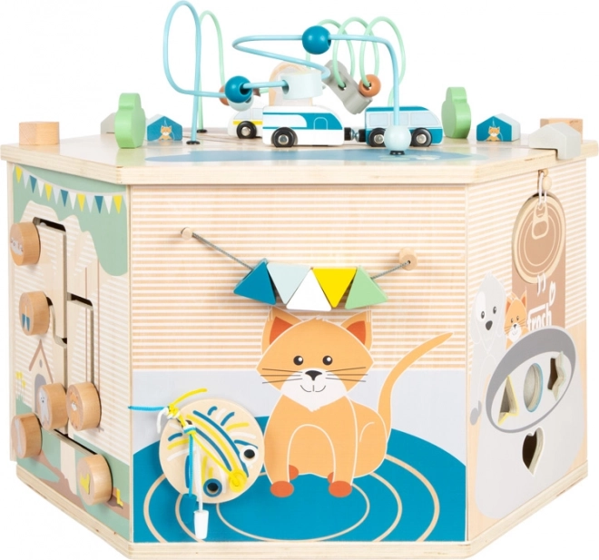 Interaktive Motorikwürfel PETS XXL aus Holz