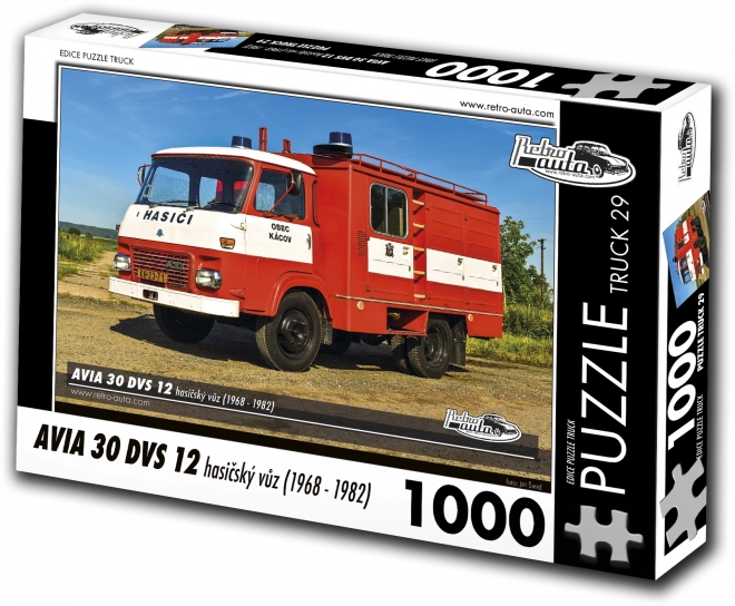 RETRO-AUTA Puzzle LKW AVIA Feuerwehrwagen