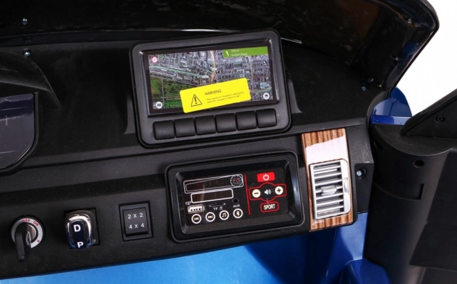 Range Rover HSE Lackiertes Auto für 2 Kinder Blau + Fernbedienung + 5-Punkt-Gurt + Audio-Panel + LED-Licht