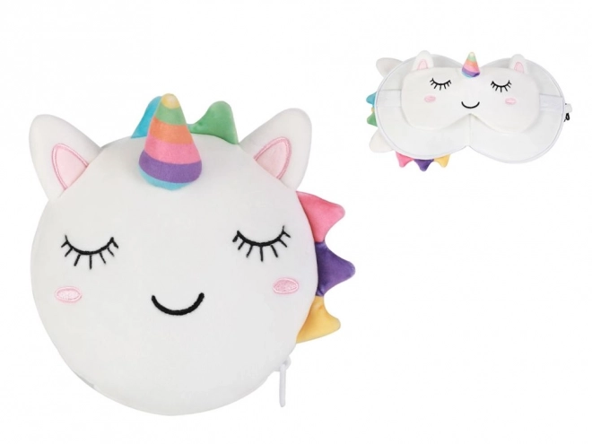 Reisekissen mit Einhorn-Maske