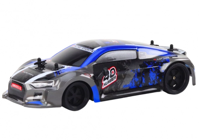 Zuverlässiges RC-Auto mit Gummirädern für Driften Blau