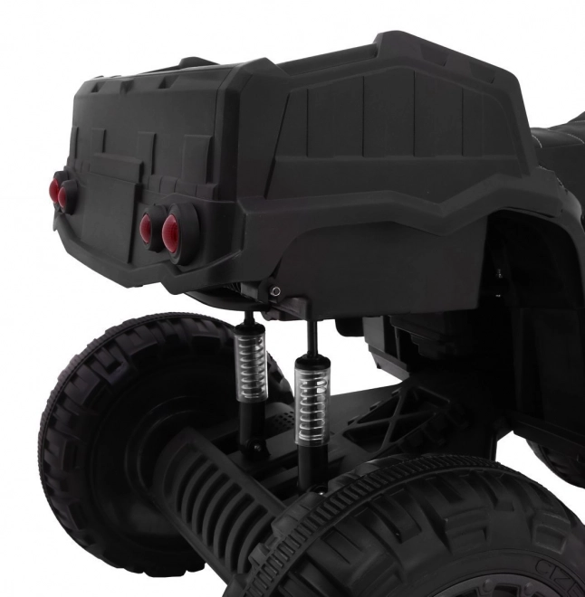 Quadro XL ATV 2,4GHz mit Batterie für Kinder schwarz/grün + Fernsteuerung + Allradantrieb 4x4 + Gepäckträger + langsame Beschleunigung + EVA + LED Audio