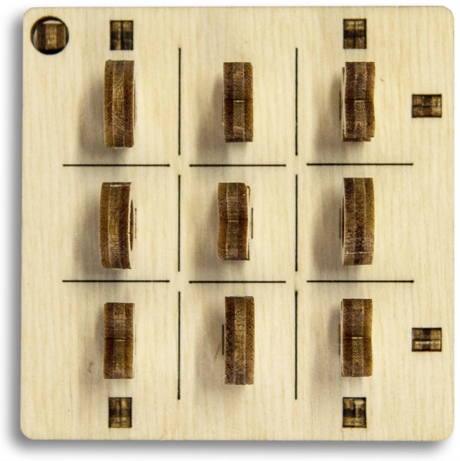 Holz 3D-Puzzle-Spiel Tic-Tac-Toe Variante 1