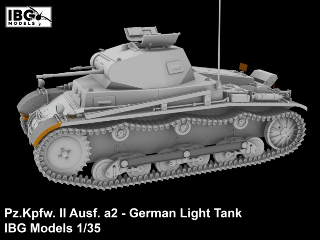 Plastikmodell Deutscher Leichter Panzer Pz.Kpfw II Ausf. a2 1/35