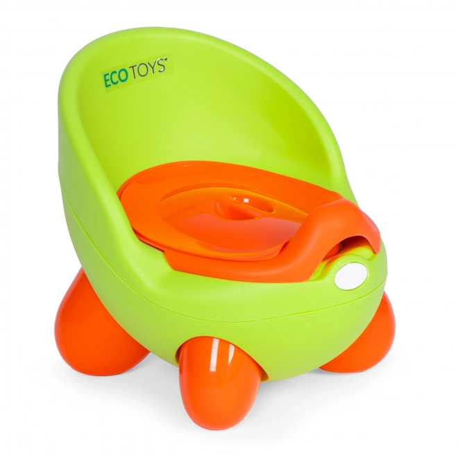 Töpfchen für Kinder mit rutschfesten Beinen und herausnehmbarer Schale in Grün von ECOTOYS