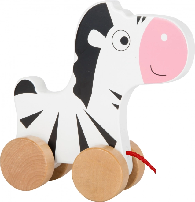 Kleine Fuß Holz Ziehzebra