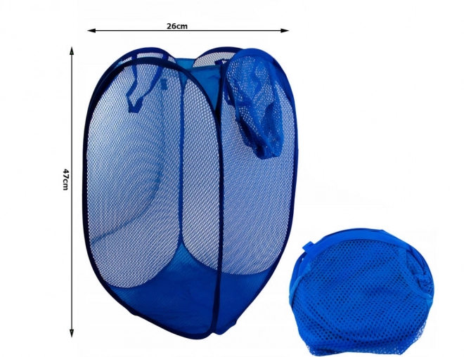 Großer faltbarer Spielzeug- und Wäschekorb aus Netzmaterial