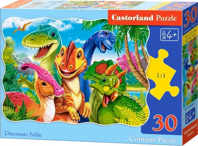 Dinosaurier-Selfie Puzzle für Kinder - 30 Teile