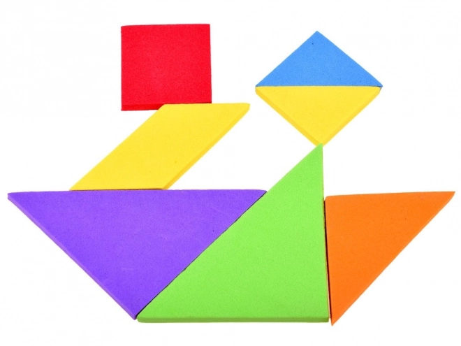 Bunte logik-puzzlespiel Tangram