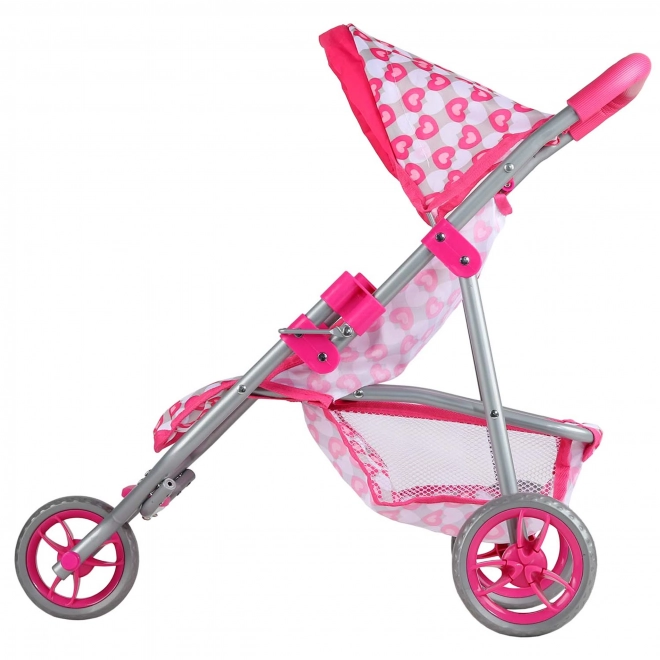 Woopie dreirädriger Puppenwagen Herz Rosa