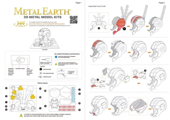 Metal Earth 3D-Puzzle Avengers: Iron Man Helm