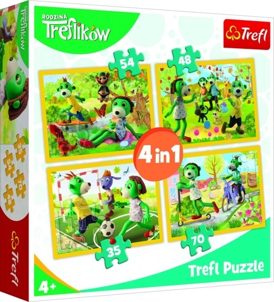 Trefl Puzzle Treflíci: Gemeinsame Momente 4er-Set