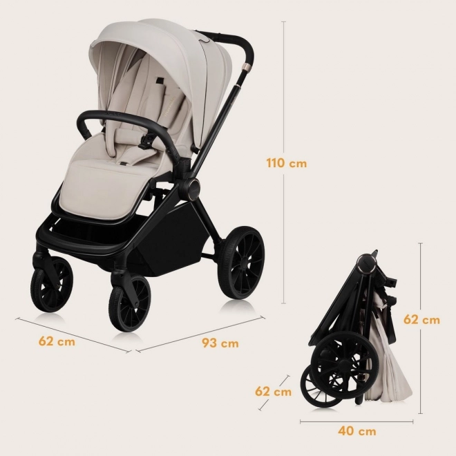 Lionelo kombinierter Kinderwagen Mika Plus 3v1 Beige