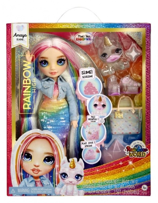 Rainbow High Puppe mit Haustier Amaya Raine
