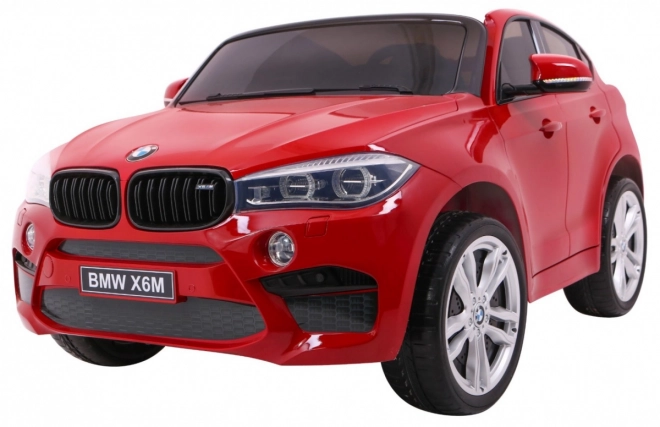 BMW X6M XXL pro 2 Kinder Rot Lack + Fernbedienung + Ökoleder + Sicherheitsgurte + langsamer Start + MP3 + LED
