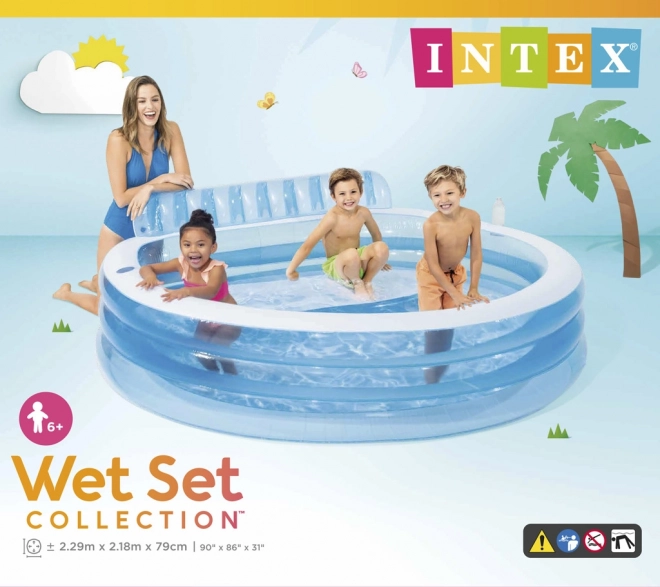 Aufblasbarer Pool Mit Sitzbereich