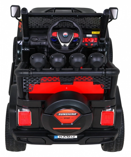 Geländewagen Raptor Drifter Flames + Fernbedienung + Antrieb 4x4 + Stauraum + Langsamer Start + MP3 LED