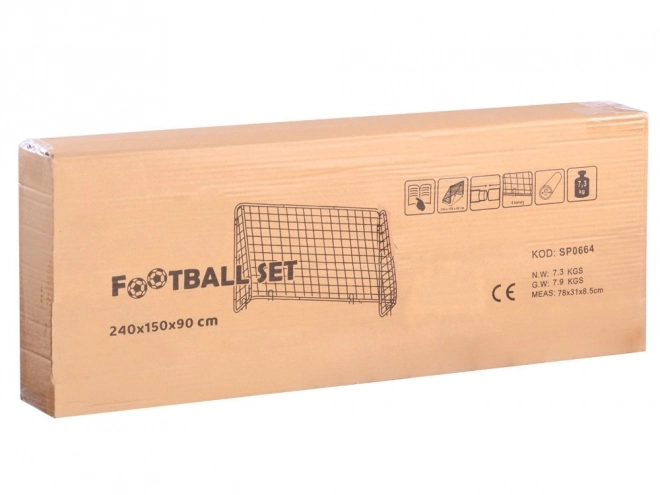 Fußballtor 240x150x90cm für Kinder