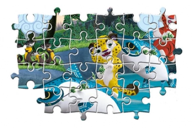 Clementoni Puzzle Leo und Tig auf dem Wasser Maxi 24 Teile