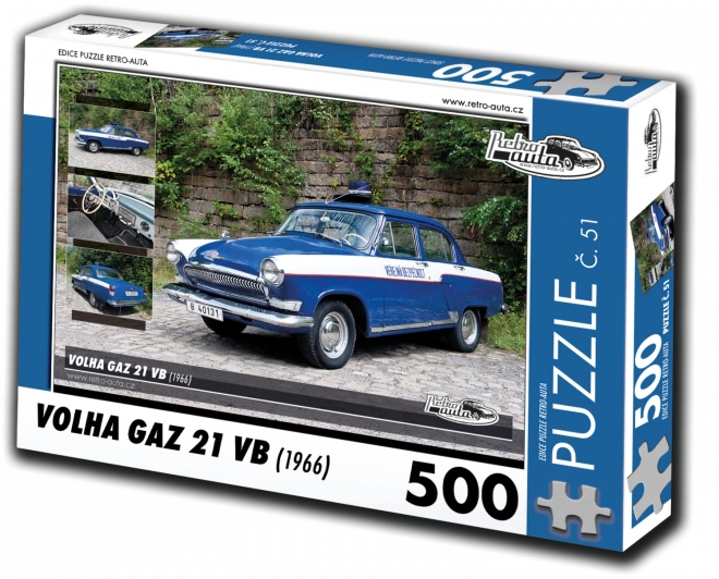 Puzzle Retro-Autos Volha Gaz 21 VB 1966 500 Teile