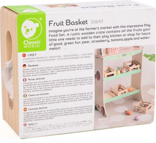 Klassische Welt Holzkorb mit Obst
