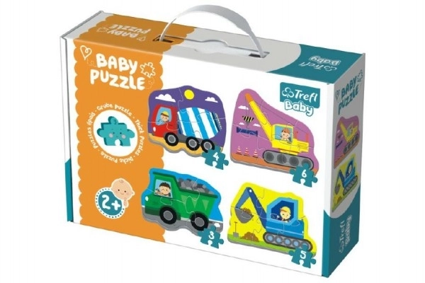 Babypuzzle Baustellenfahrzeuge 4-in-1