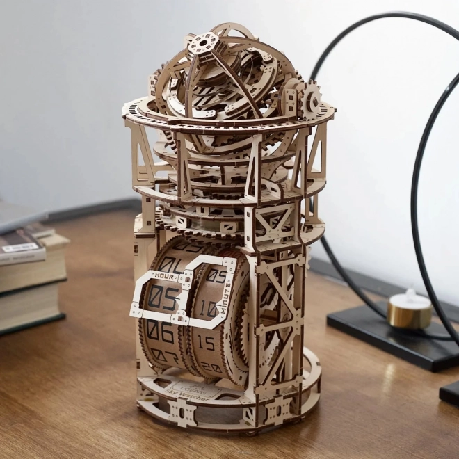 Mechanische 3D-Puzzle Sky Watcher Tourbillon Tischuhr von UGEARS