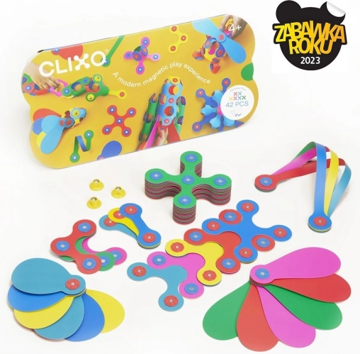 Clixo Rainbow magnetisches Konstruktionsset 42 Stk.