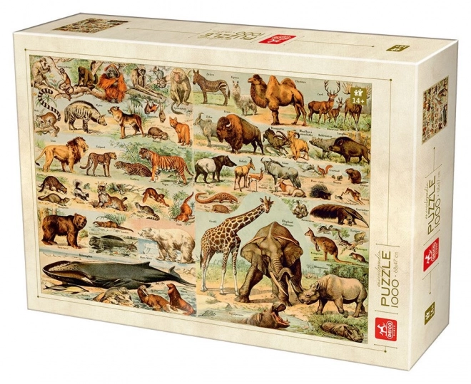 Deico Puzzle Enzyklopädie: Wilde Tiere 1000 Teile