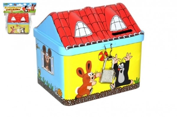 Spardose Haus mit Maulwurf