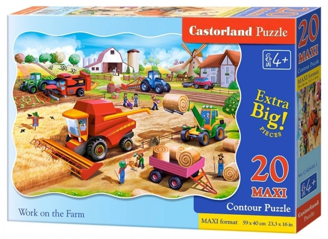 Puzzle 20 Teile Maxi Arbeit auf dem Bauernhof