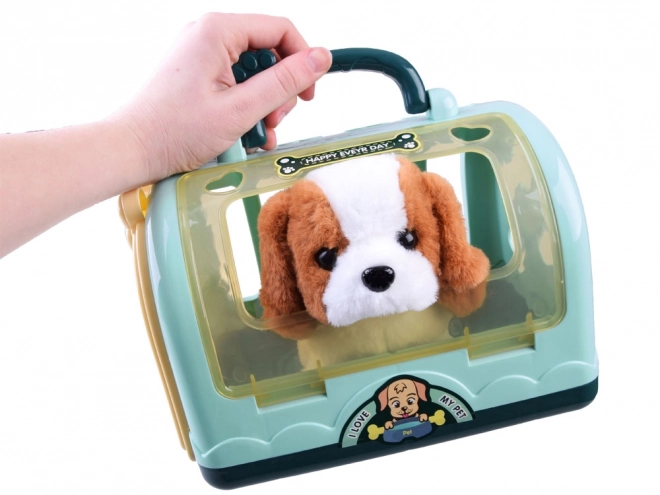 Interaktiver Beagle Plüschhund mit Futter und Transporter