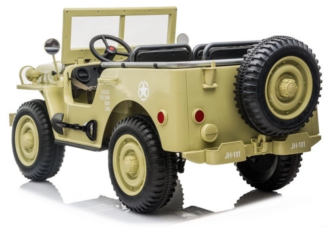 Kinder Elektrowagen Khaki