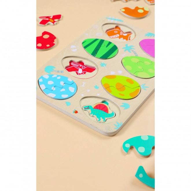 Holzpuzzle Dinosaurier-Eier