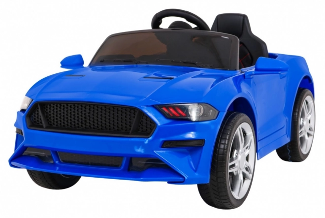 GT Sportwagen für Kinder blau + Fernbedienung + langsamer Start + Gepäckträger + MP3 LED-Diode