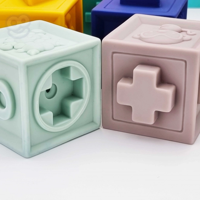 Woopie Baby Sensorische Bausteine 12-teiliges Puzzle