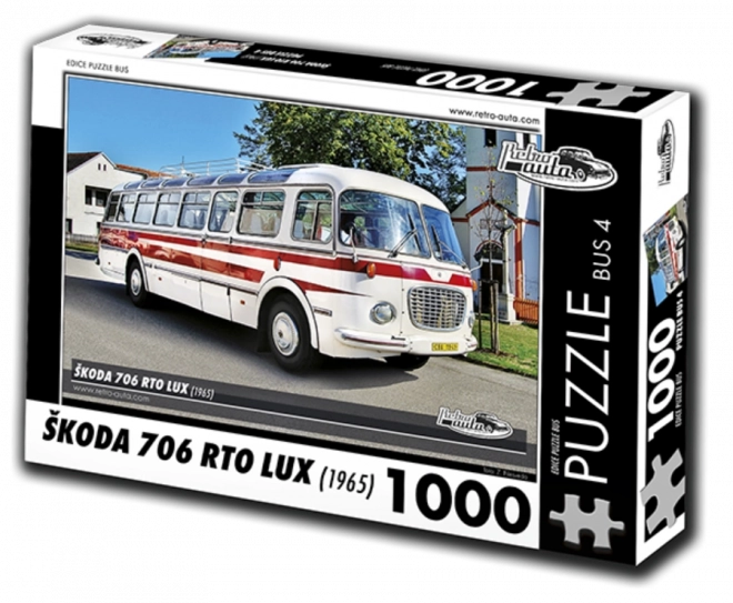 Retro-Autos Puzzle Bus Škoda 706 RTO Lux 1965